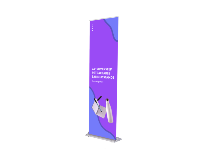 Houston 24” Silverstep Retractable Banner Stands printing best price