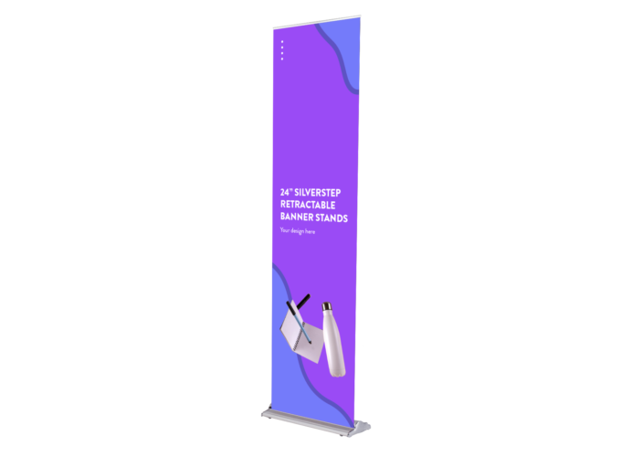 Houston 24” Silverstep Retractable Banner Stands Printing