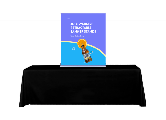 San Diego 36” Silverstep Tabletop Retractable Banner Stands Printing