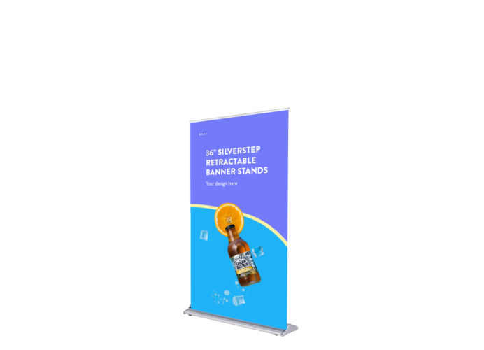 Houston 36” Silverstep Retractable Banner Stands Printing
