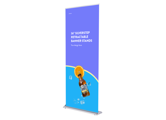 Houston 36” Silverstep Retractable Banner Stands Printing