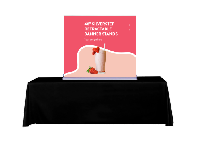 San Diego 48” Silverstep Tabletop Retractable Banner Stands Printing