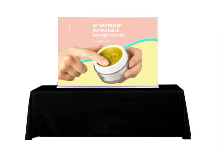 San Diego 60” Silverstep Tabletop Retractable Banner Stands Printing
