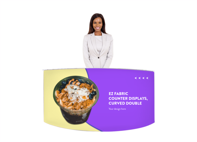 San Diego EZ Fabric Counter Displays, Curved Double Printing