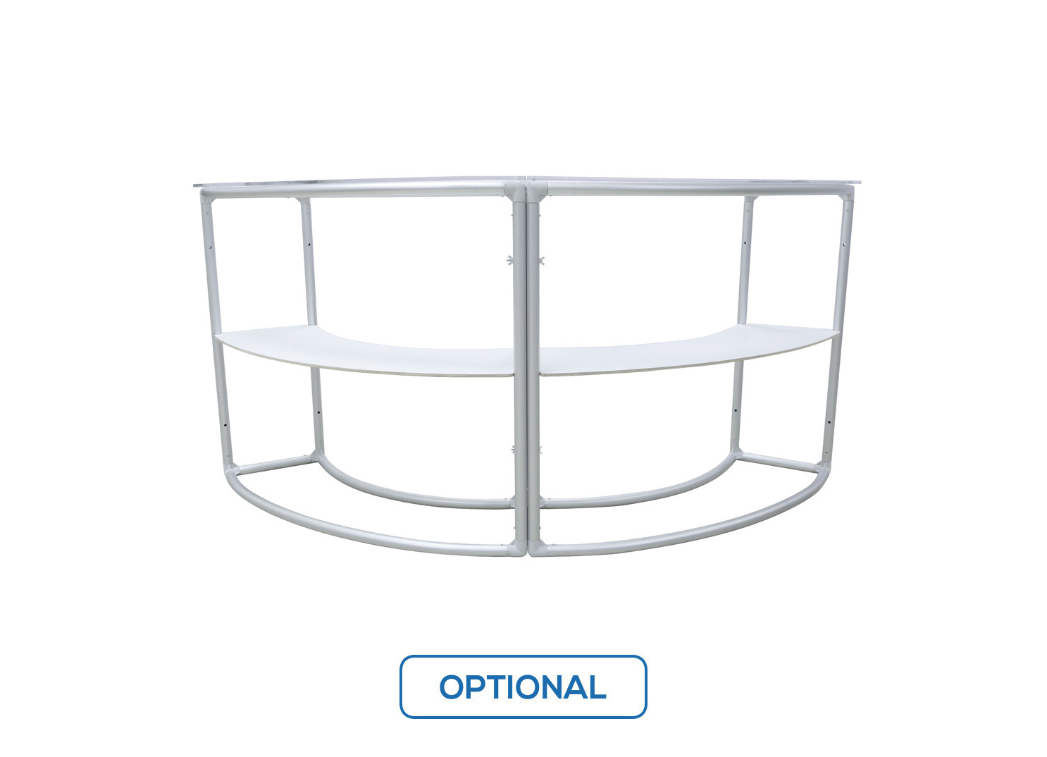 Houston EZ Fabric Counter Displays, Curved Double Printing