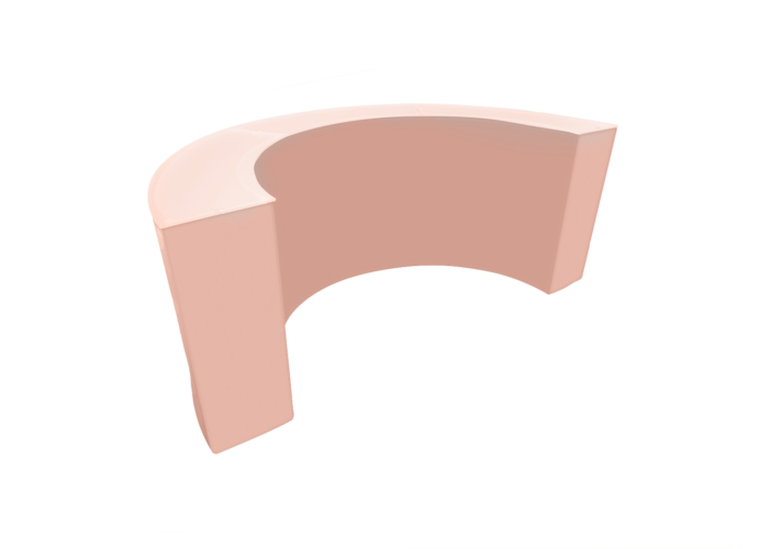 Houston EZ Fabric Counter Displays, Curved Triple Printing