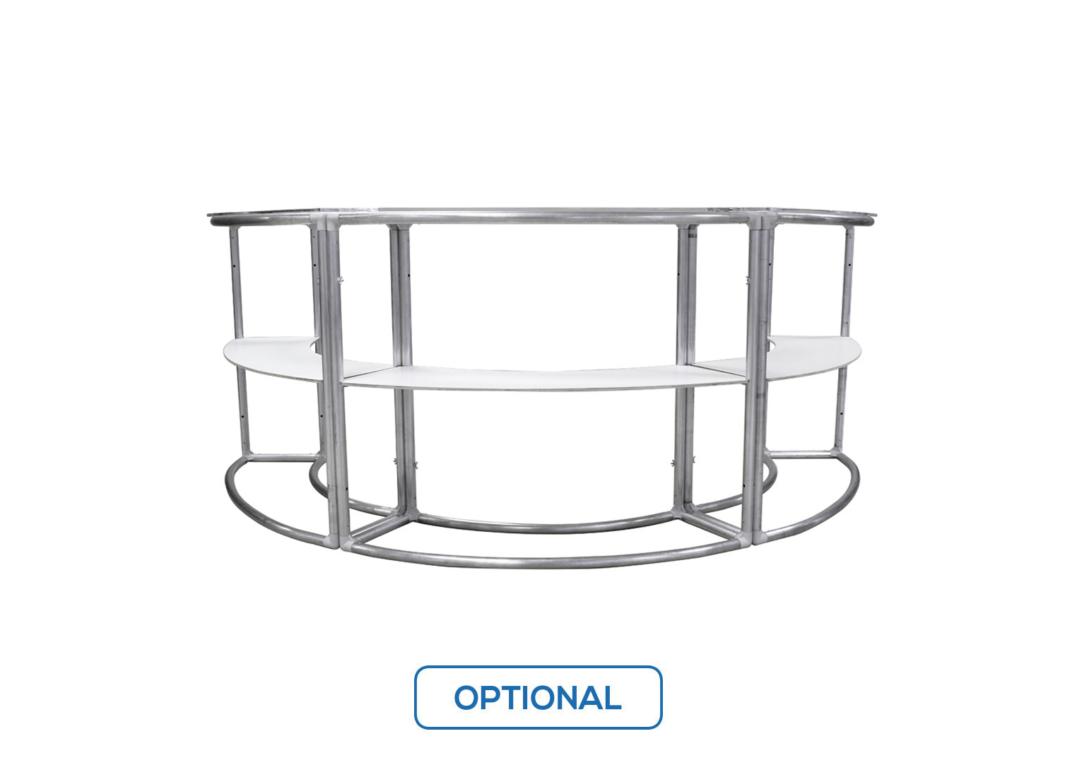 Houston EZ Fabric Counter Displays, Curved Triple Printing