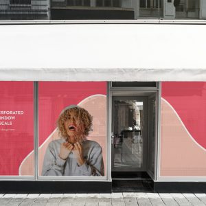 Perforated Vinyl Window Decals Houston