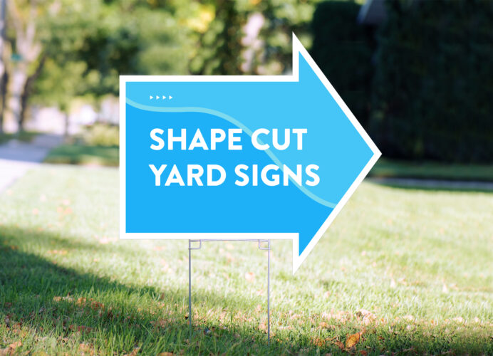 San Diego Shape Cut Yard Signs Printing